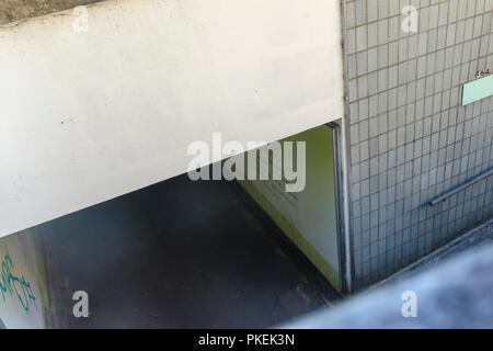 Walkway underpass, Hertford, UK Stock Photo