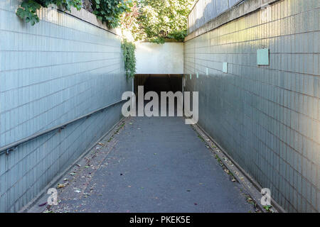 Walkway underpass, Hertford, UK Stock Photo