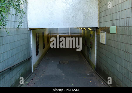 Walkway underpass, Hertford, UK Stock Photo