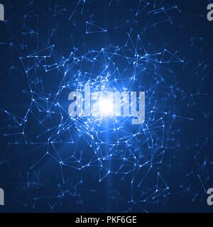 light source and connected lines. vector illustration Stock Vector