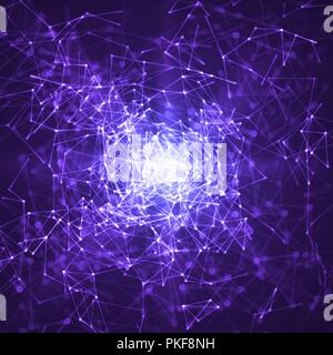 light source and connected lines. vector illustration Stock Vector