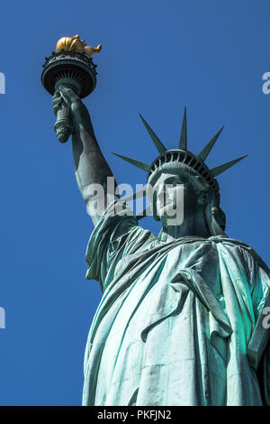 Panoramic close-up of the Statue of Liberty in Black & White including ...