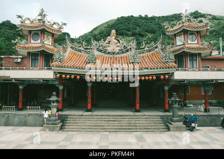 Taiwanese Temple Asian Buddhist Decorative Stock Photo