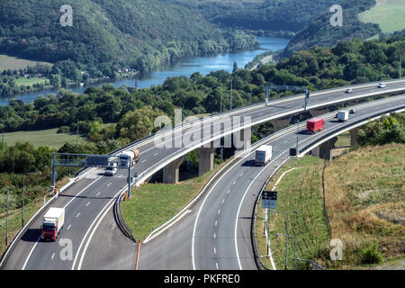 Highway Bridge near Prackovice, Czech Republic Stock Photo