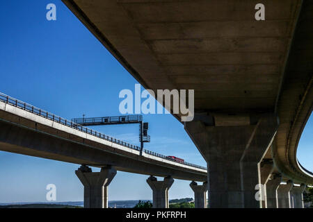 Highway Bridge near Prackovice, Czech Republic Stock Photo