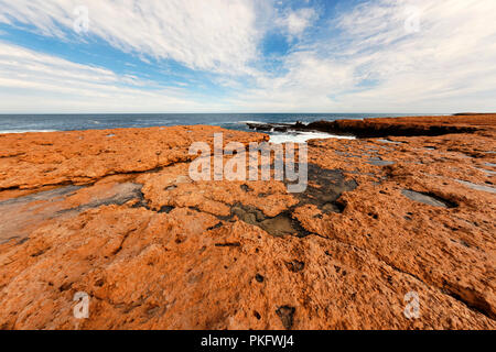 Rugged Australian Coastline, Quobba, The Gascoyne, Western Australia Stock Photo