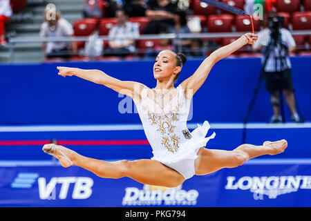 Sofia, Turkey. September 13, 2018: Julia Stavickaja of Â Germany during Rhythmic Gymnastics World Championships at the Arena Armeec in Sofia at the 36th FIG Rhythmic Gymnastics World Championships. Ulrik Pedersen/CSM Stock Photo