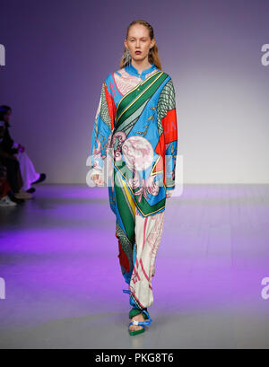 London, UK. 13th September 2018. London, UK. 13th Sep 2018. London Fashion Week SS19 Mukzin Catwalk Credit: catwalking/runways/Alamy Live News Credit: catwalking/runways/Alamy Live News Stock Photo