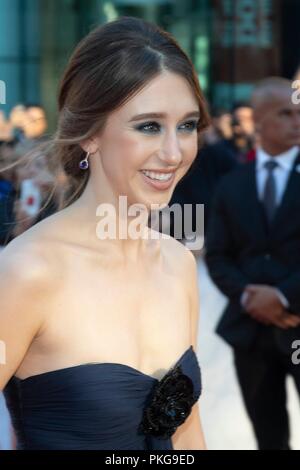 Taissa Farmiga attends the premiere of 'What They Said' during the 43rd Toronto International Film Festival, tiff, at Roy Thomson Hall in Toronto, Canada, on 12 September 2018. | usage worldwide Stock Photo