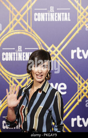 Madrid, Madrid, Spain. 13th Sep, 2018. Paz Vega attends 'El Continental' Premiere at Callao Cinema on September 13, 2018 in Madrid, Spain Credit: Jack Abuin/ZUMA Wire/Alamy Live News Stock Photo