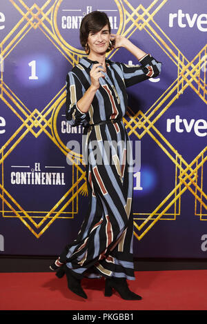Madrid, Spain. 13th Sep, 2018. Paz Vega attends 'El Continental' Premiere at Callao Cinema on September 13, 2018 in Madrid, Spain Credit: Jack Abuin/ZUMA Wire/Alamy Live News Stock Photo