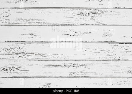 Abstract rustic surface white wood table texture background. Close up of rustic wooden wall Stock Photo