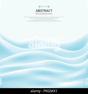 Abstract of wave soft blue sea gradient pattern background, illustration vector eps10 Stock Vector