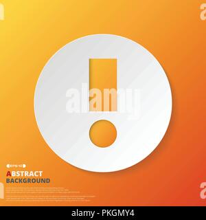 Abstract of orange exclamation mark symbol background, illustration vector eps10 Stock Vector