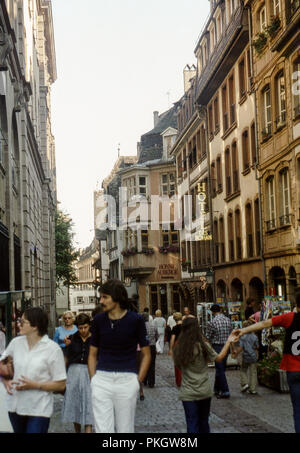 Rue du Maroquin, Strasbourg, France. Archive photo taken in the mid 1970s. Stock Photo