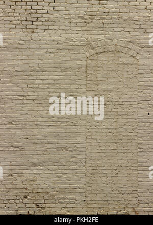Antique, Painted Brick Wall Stock Photo