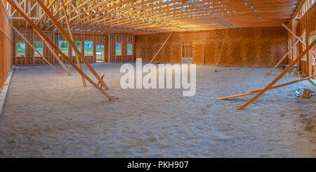 The interior wide angle new development wide pano Stock Photo