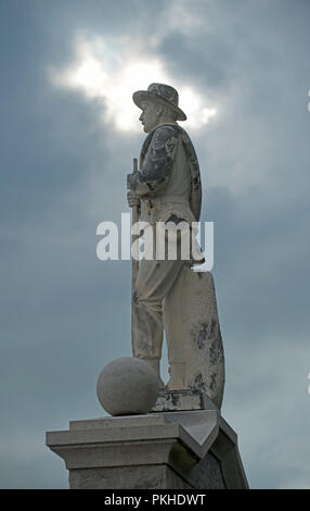 Confederate Soldiers Civil War Memorial statue in Denton, Texas. Statue is on list for activists who believe it represents racism. Stock Photo