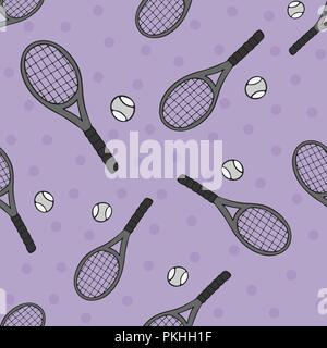 Bright vector seamless pattern with sports objects. Stock Vector