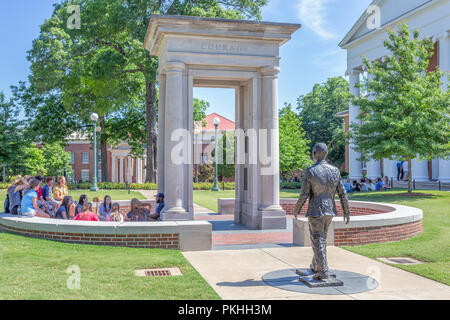 OXFORD, MS/USA - JUNE 7, 2018: James Meredith statue and monument on the campus of the University of Mississippi. Stock Photo