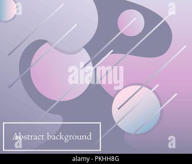 Pastel vector background with modern gradient shapes. Abstract forms. Stock Vector