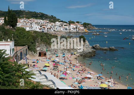 Platja Port Pelegri, one of the beaches in Calella de Palafrugell, costa brava, spain Stock Photo