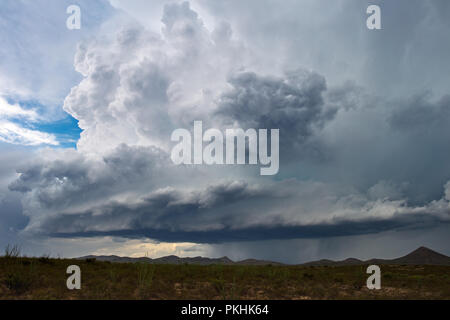 A supercell thunderstorm cumulonimbus cloud in Arizona Stock Photo