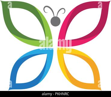 Beauty Butterfly Logo Template Vector icon design Stock Vector