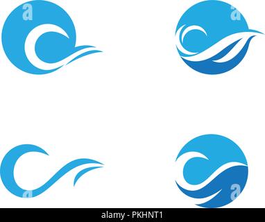 Water wave icon vector illustration design logo Stock Vector