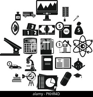 Adding machine icons set, simple style Stock Vector Image & Art - Alamy