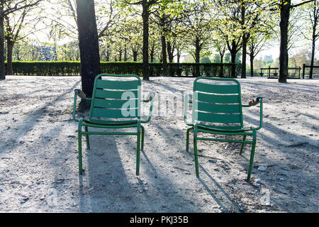 Jardin des Tuileries early in the morning Stock Photo