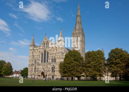Salisbury Cathedral, Salisbury, Wiltshire, England Stock Photo