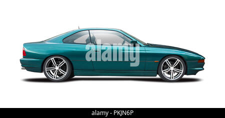 Premium German coupe car side view isolated on white Stock Photo