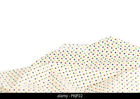 Poka dots on the woven, On the white background. Stock Photo