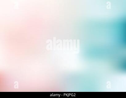 Abstract blurred blue and pink background with horizontal lines pattern texture. Vector illustration Stock Vector