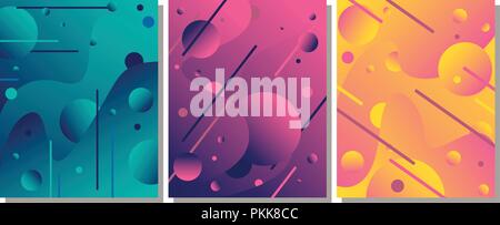 Unique modern abstract background with fluid elements. The abstract background is suitable for typographic products, web-design, and decoration of obj Stock Vector