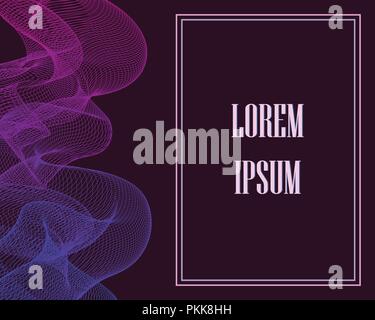 Abstract purple background with a fluid wave. Stock Vector