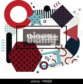 Modern art background with abstract geometrical elements. Stock Vector