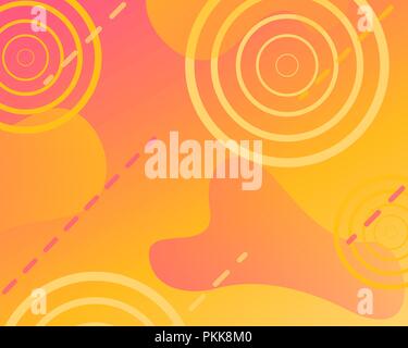 Sunny background with fluid and geometrical gradient elements. Stock Vector