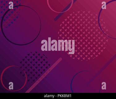 Dark purple background with minimalist and geometric shapes. Stock Vector