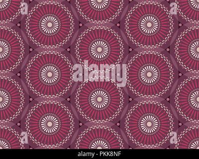 Seamless pattern with mandalas in the African style. Stock Vector