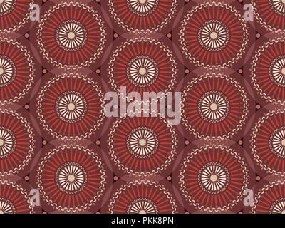Seamless pattern with mandalas in the African style. Stock Vector
