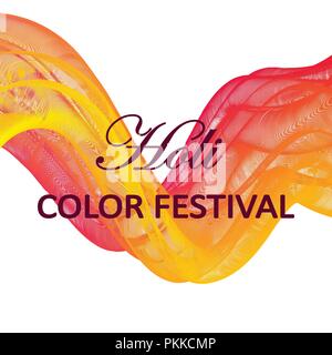 Bright vector illustration for a color festival Holi. Stock Vector