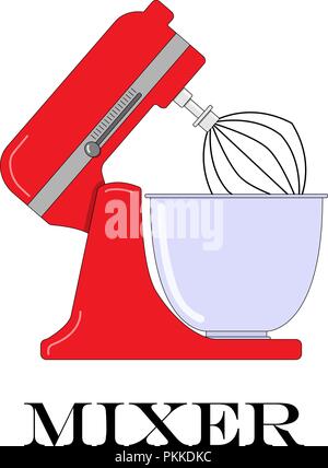 Color vector illustration of the mixer. Stock Vector