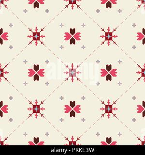 Pastel geometrical seamless pattern in the Bulgarian style. Stock Vector