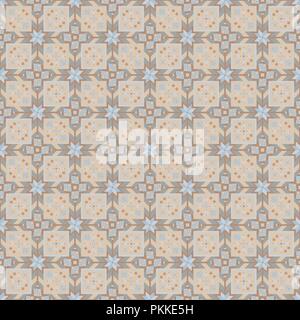 Beige geometrical seamless pattern in the Bulgarian style. Stock Vector