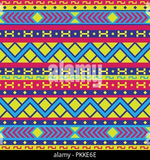Contrast geometrical seamless pattern in the Bulgarian style. Stock Vector