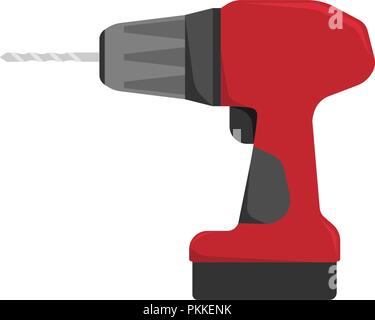 Vector illustration of the screwdrive for the construction organizations. Stock Vector