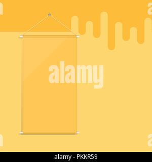 Blank hanging flag quality poster, stock vector Stock Vector