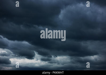 Dramatic sky with heavy clouds, may be used as background Stock Photo
